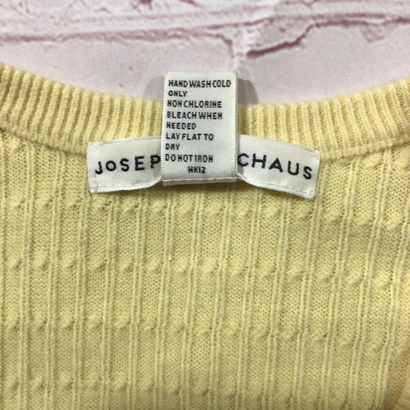 Josephine Chaus Yellow V-Neck Long Sleeve Cardigan - Size Small - Picture 6 of 6